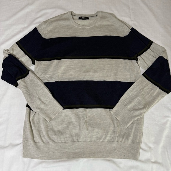 Banana Republic Crew Neck Sweater Mens Size Large Tall 100% Fine Merino Wool - Picture 1 of 6